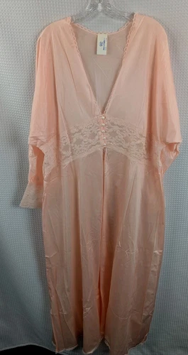 UNDERCOVER Accappatoio vintage sotto copertura pesca nylon raso taglia 3X made in USA nuovo senza etichette