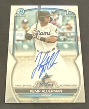 2023 Bowman Chrome Draft 1st Bowman Kemp Alderman On Card Auto