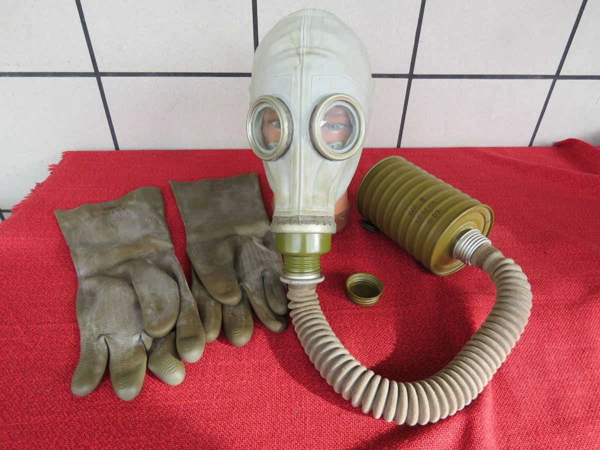 OldShop Replica Maschera Antigas Pbf Russa Militare in Gomma con Attrezzatura Completa