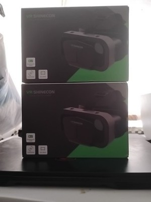 2 Brand New Shinecon Vr 3D Glasses Black with /Box