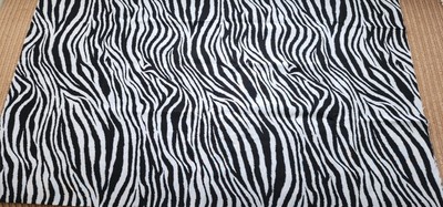 31'' Vtg 44W MARCUS BROTHERS Black White ZEBRA Animal FABRIC Faye Burgos OOP HTF