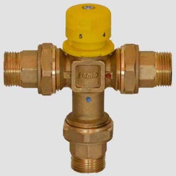 Miscelatore termostatico ICMA per impianti solari 3/4 con bocchettoni S107
