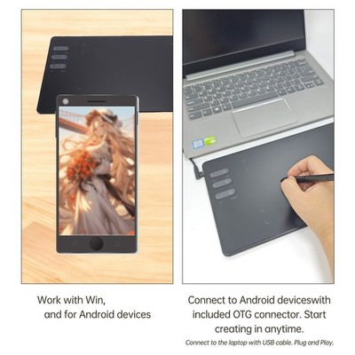 Graphics Drawing Tablet 4.49x6.81in Drawing Area With 16384 Pressure Levels SET