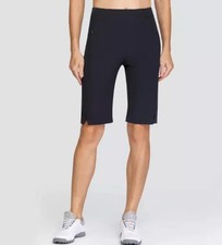 Tail White Label Women s Golf Shorts Bermuda Fitted Clean Front Pieced Black 6
