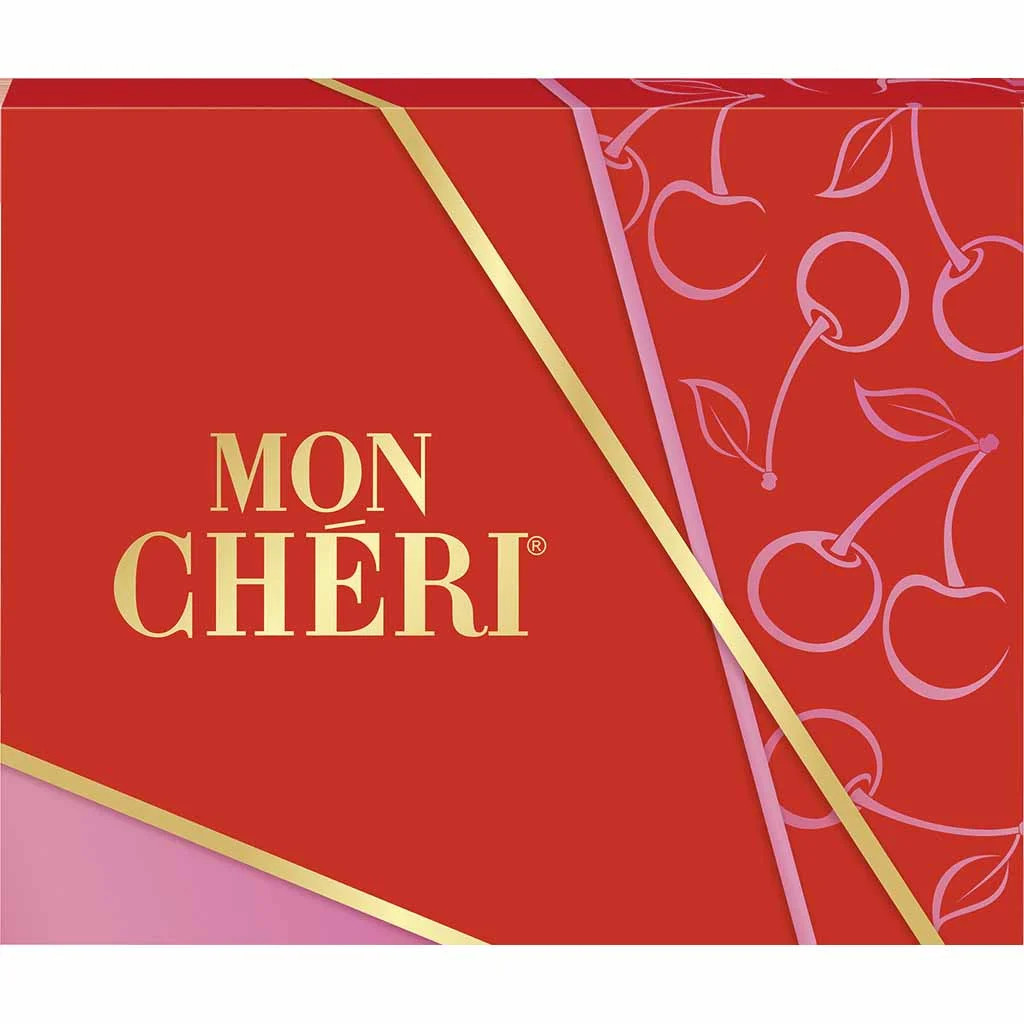 Ferrero MON CHERI cherry chocolates 25 pieces BEAUTIFUL XL GIFT BOX -FREE SHIP-