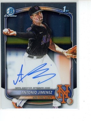2025 Bowman Draft - Chrome Prospect Autographs Antonio Jimenez #CPA-AJ (AU, RC)