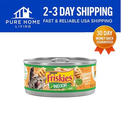 Complete Nutrition Purina Indoor Cat Food Pate with Chicken and Greens, 24 Cans