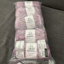 Lot of 5 Big Twist Yarn Color Purple Emperor Butterfly