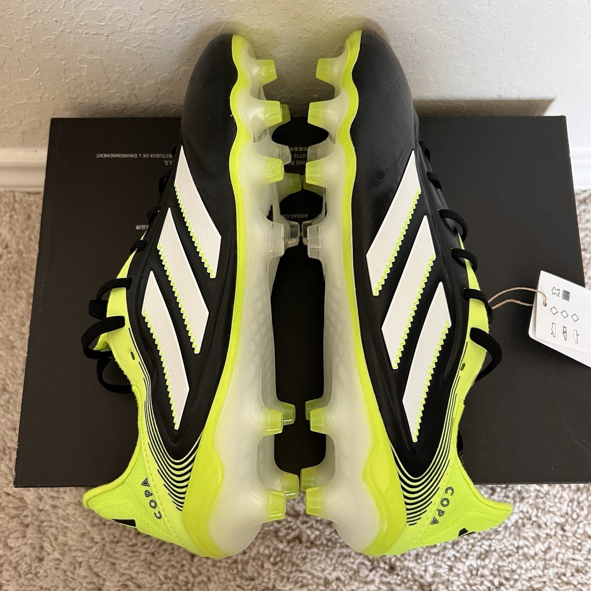 Adidas Copa Pure 3 Elite FG Black White Green Soccer Cleat JH6304