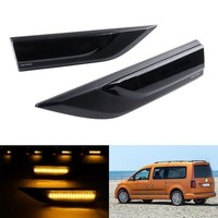 Seitenblinker LED Dynamisch FüR VW Caddy MK IV Mit Schwarz GetöNtem Glas
