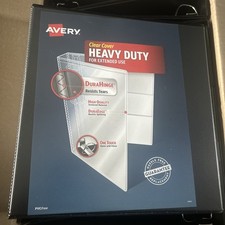 12 x Heavy-Duty View 3 Ring Binder, 1.5 Inch, Dark Gray, 375-Sheet Capacity