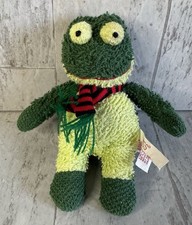 Russ Mini 5  Terrycloth Frog w/ Red  Black Scarf RARE