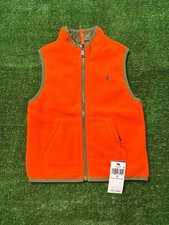 Polo Ralph Lauren Kids Reversible Camo Fleece Vest Orange Size 6