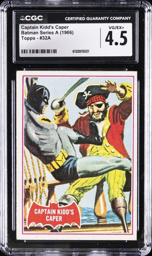 1966 Topps Batman Red Bat #32A Captain Kidd's Caper — CGC 4.5