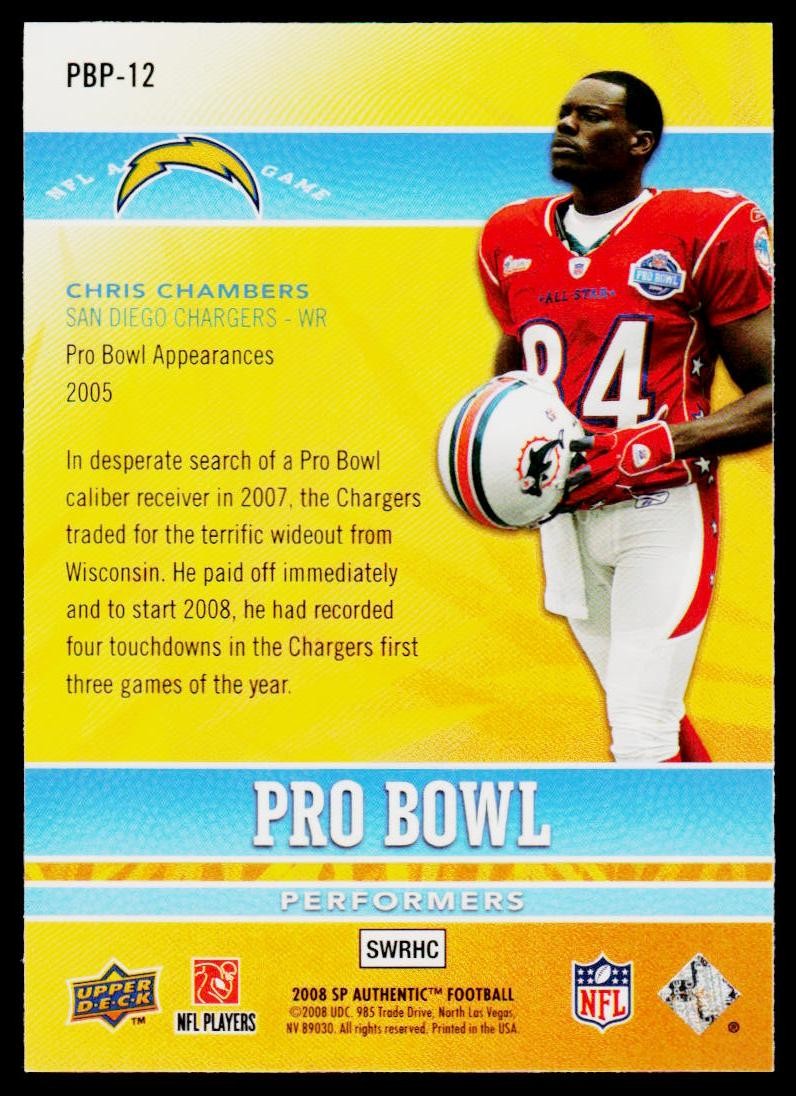 2008 SP Authentic #PBP-12 Chris Chambers Pro Bowl Performers | eBay