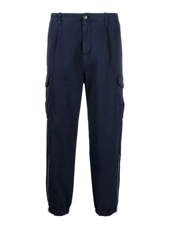BRUNELLO CUCINELLI MEN'S NAVY CARGO PANTS WITH CUFFS MSRP $1595