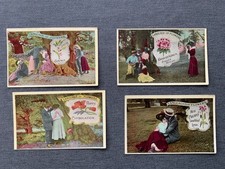 LANGUAGE OF FLOWERS - GLAMOUR, ROMANCE   - COLLECTION OF VINTAGE   POSTCARDS
