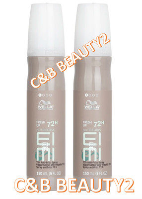 WELLA PROFESSIONALS EIMI FRESH UP 72 H NUTRICURLS Anti Frizz Spray 5 oz X2 *NEW