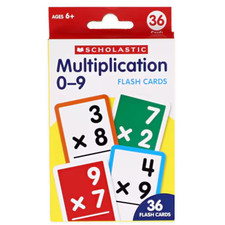 Scholastic Flash Cards MULTIPLICATION 36 Card Set