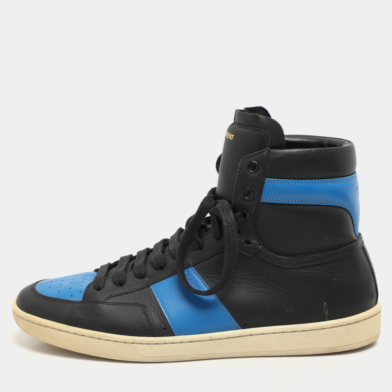 Saint Laurent BlackBlue Leather SL10H High Top Sneakers Size 41