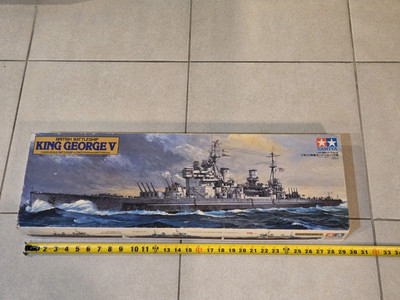 King George V British Battleship - Tamiya/MRC 1/350 Scale #7310 With Wooden Deck