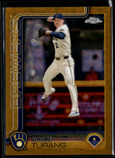 Brice Turang - 2025 Topps Chrome Baseball Logofractor #109 Gold Refractor /50 48