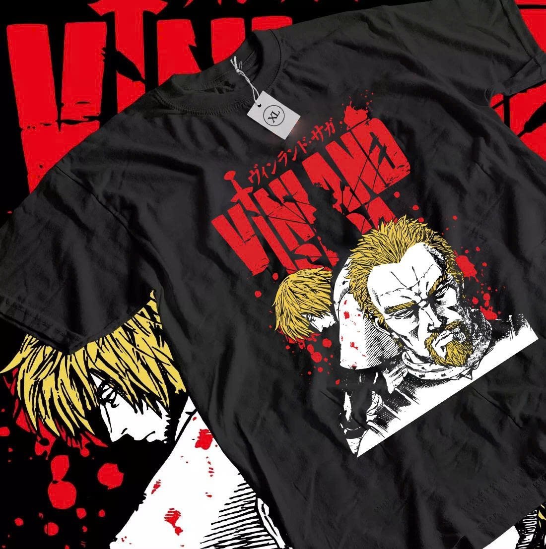 Vinland Saga T-Shirt,Thorfinn Shirt Vinland Askeladd Japanese T-shirt - Black