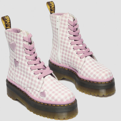 Dr. Martens Women's Jadon Heart 8-Eye Boots 42906100 WHITE DUSTY ROSE