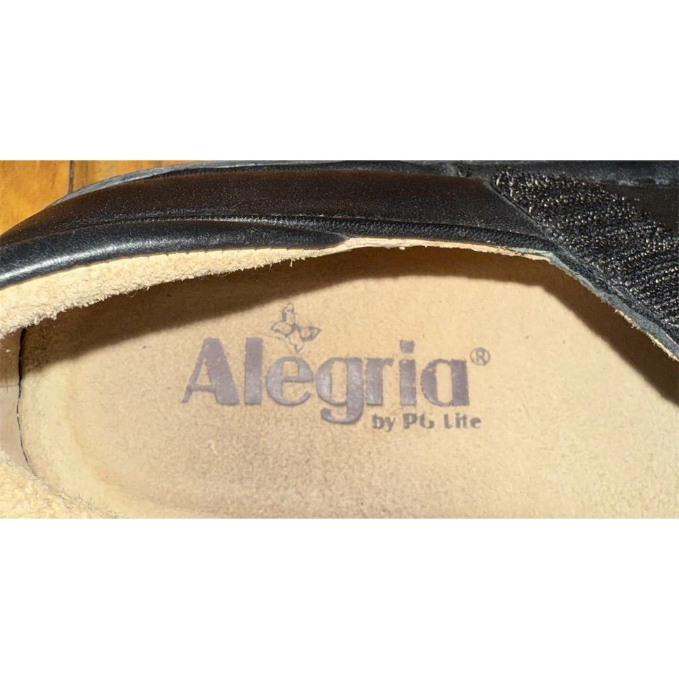 Zapatos Mary Jane Alegria Paloma Mujer Cuero Negro Talla 6.5-7 EU 37 corcho pal-601 Foto 2 de 4