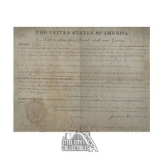 James Monroe Autographed 1822 Land Grant Document - JSA LOA