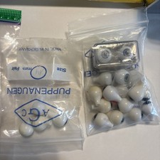 Lot Of 10 Pair Acrylic Doll/Plush/Craft Eyes 14mm 2 Brown  8 Blue PREOWNED