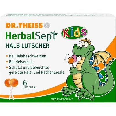 DR. THEISS NATURWAREN GMBH DR.THEISS HerbalSept Hals Lutscher Kids 6 St. PZN 19367803