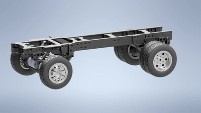 Zweiachs Fahrgestell 1/16 für Bruder LKW 2 Varinten STL Dateien
