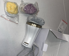 Handheld Body Sculpting Machine, Corded Electric, 3 Heads, White/Gold/Gray