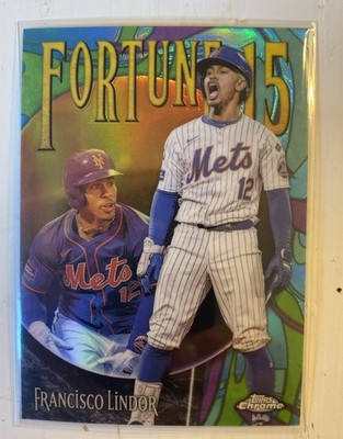 2025 Topps Chrome Baseball Fortune 15 #F15-7 Francisco Lindor New