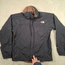 The North Face Jacket Mens Small Black Hyvent Hooded Waterproof Outdoors