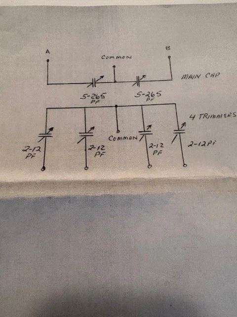 Crystal Radio Dual Tuner Capacitores Variáveis 5 - 266 pf cada seção lote de 10 peças - Imagem 2 de 4
