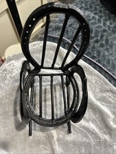 Sedia a dondolo vintage piccola Diamond classica a ferro di cavallo.