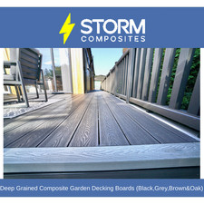 Deep Grained Composite Garden Decking Boards (Black,Grey,Brown&Oak)