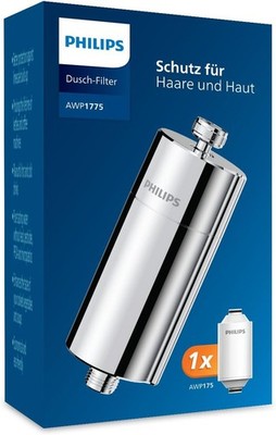 Philips Water Inline-Duschfilter mit 1 Ersatzkartusche   50.000 L Kapazität
