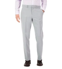 $95 NEW PERRY ELLIS PORTFOLIO Mens 36x32 Stone Gray Soft Dress Pants/Slacks