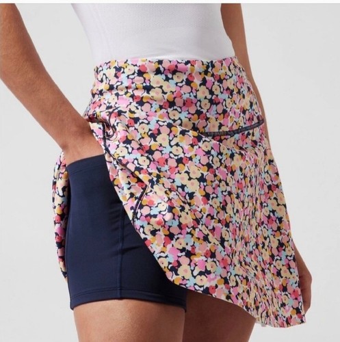 Athleta Ace Printed Volley Floral Lunaria 15.5" Tennis Running Skort XS - Photo 4 sur 11