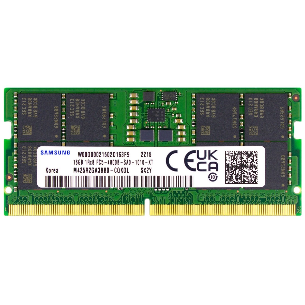 Samsung 16GB 1Rx8 PC5-4800B DDR5 4800MHz SODIMM Laptop Memory