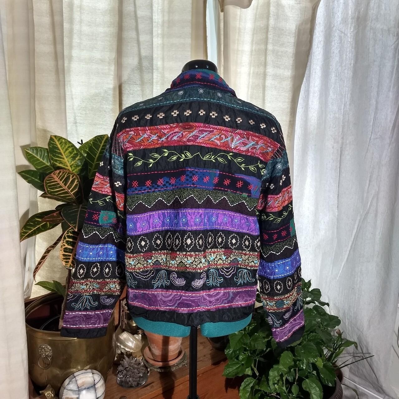 Coldwater Creek Jacket Patchwork Size Large - image 2