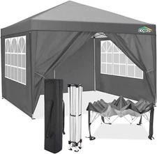 10x10FT Pop Up Canopy Tent with 4 Removable Sidewalls Waterproof Commercial