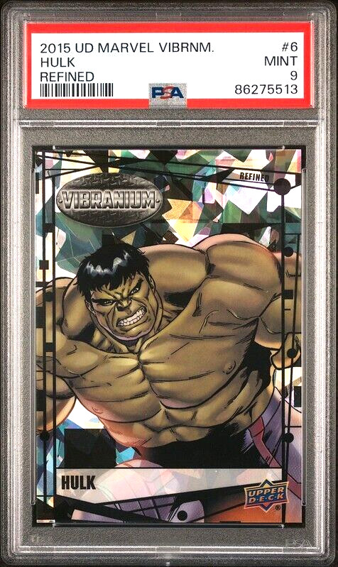 HULK 2015 UD Marvel Vibranium #6 REFINED Parallel 35/99 - LOW POP - MINT PSA 9