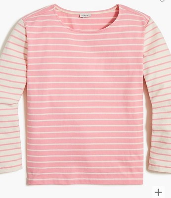 J Crew Factory Sz: S Mixed-stripe long-sleeve tee BN637