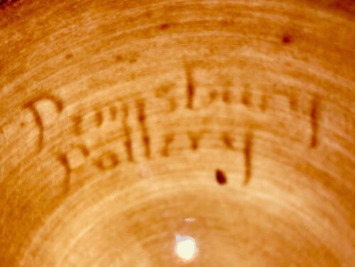 Vtg Pennsbury Pottery Canister/Cookie Jar & Lid, Amish Couple, Heart, & Big Tree - Picture 8 of 8