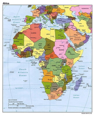 64202 Africa Map Wall Decor Print Poster - Main Image