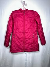 LL Bean Women  s Hooded Jacket Pink Size Medium Full Zip